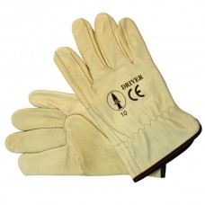 Gold Leather Drivers Gloves